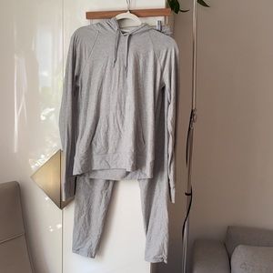 Outdoor Voices gray sweatsuit